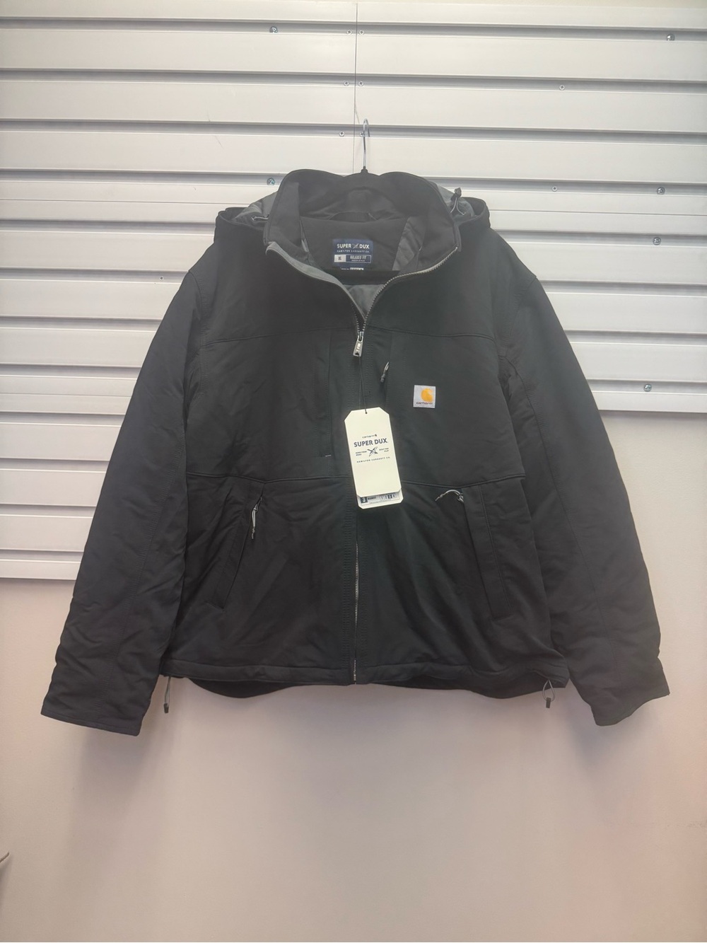 Carhartt Men's Black Super Dux Insulated Hooded Jacket